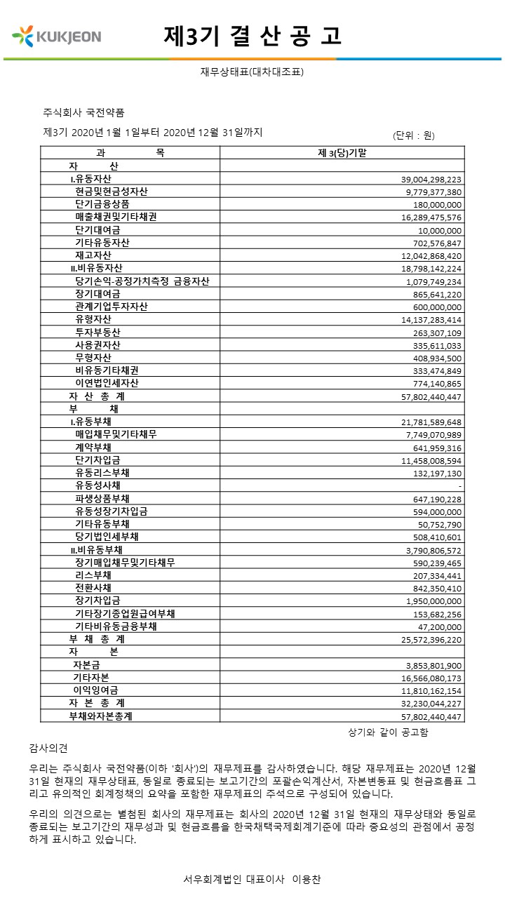 제3기 결산공고 썸네일